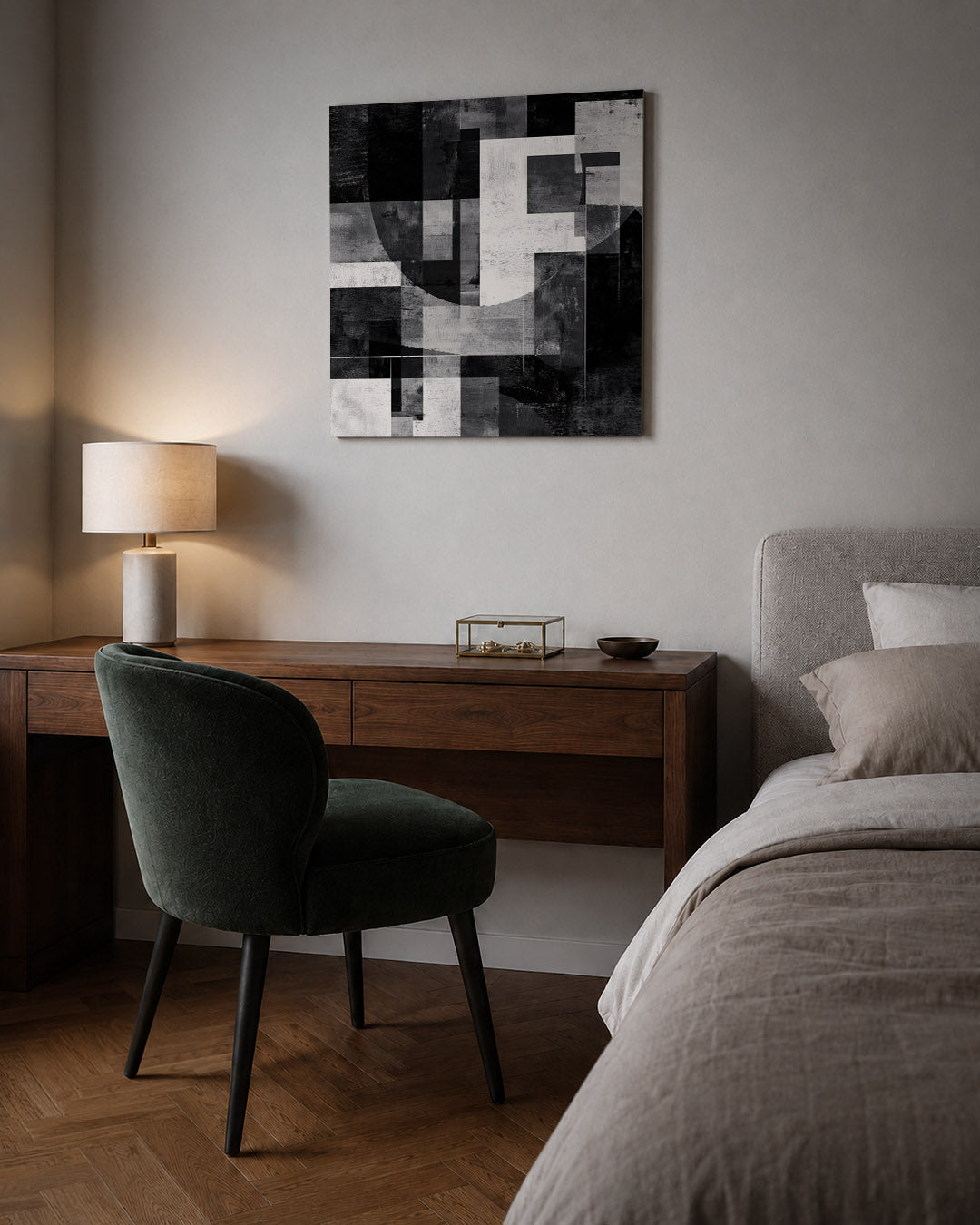 Geometrische vormen compositie Kunstwerk
