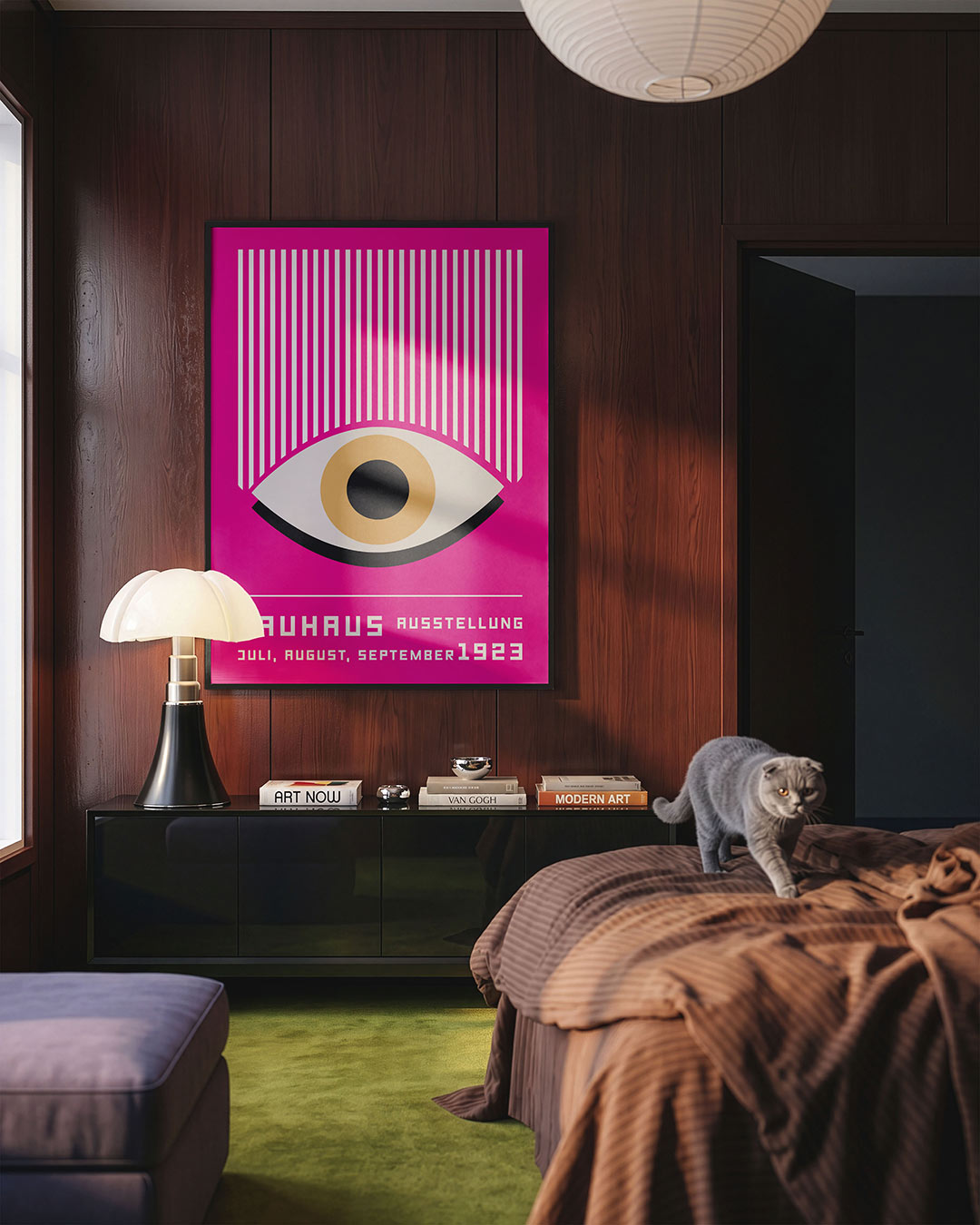 Lijnen en oog Poster