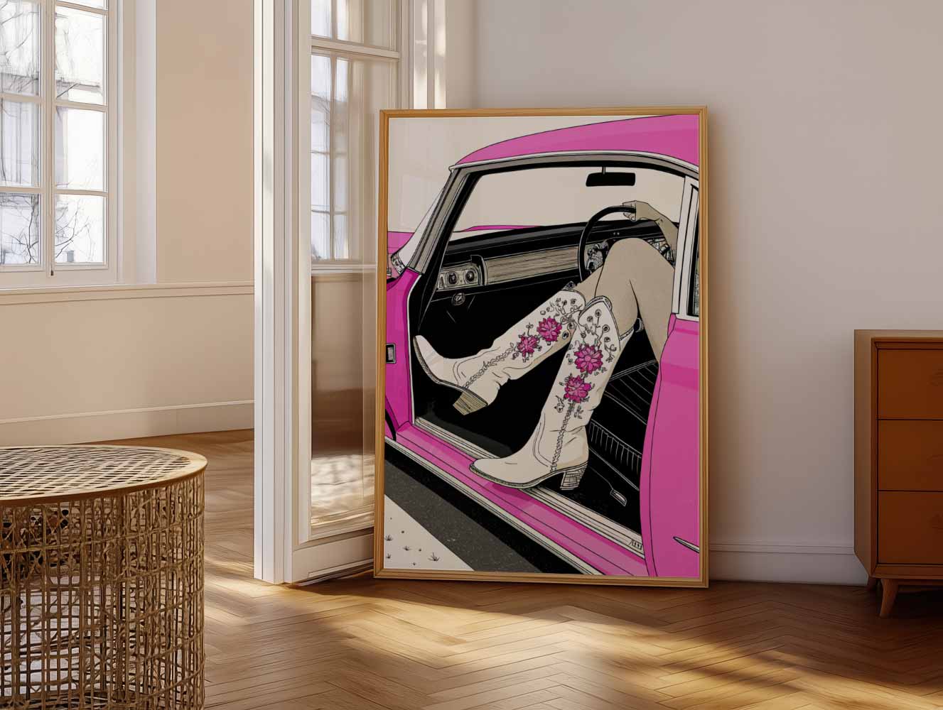 Stijlvolle Retro Roadtrip Poster-WallArtistic