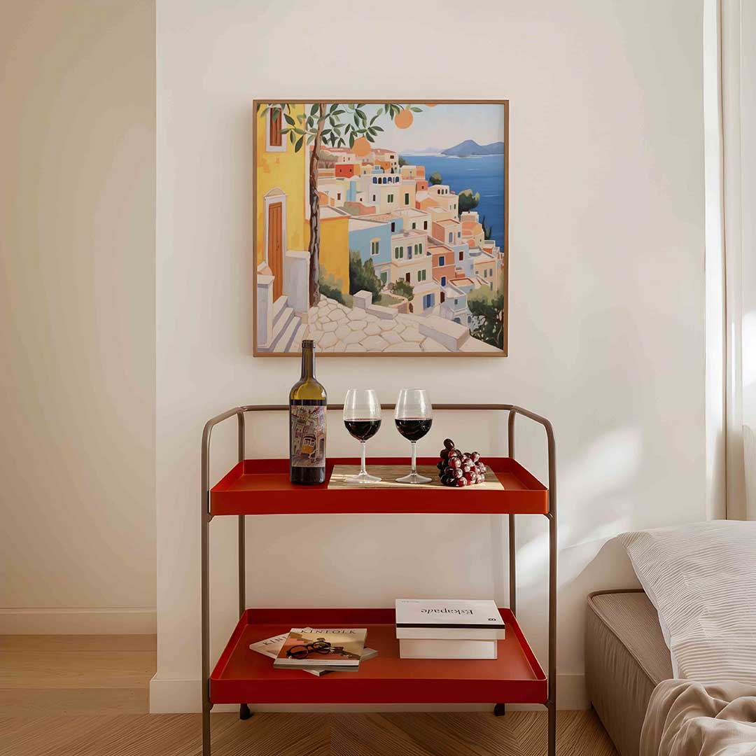 Mediterrane huizen Poster
