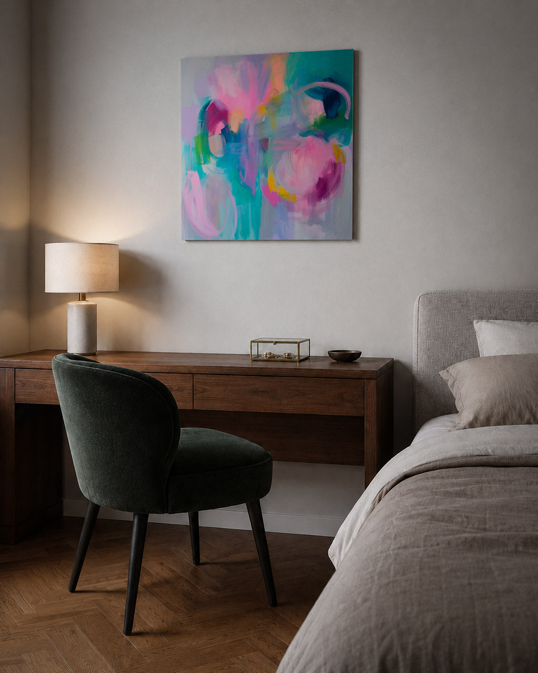 Dynamische kleurenexplosie Kunstwerk