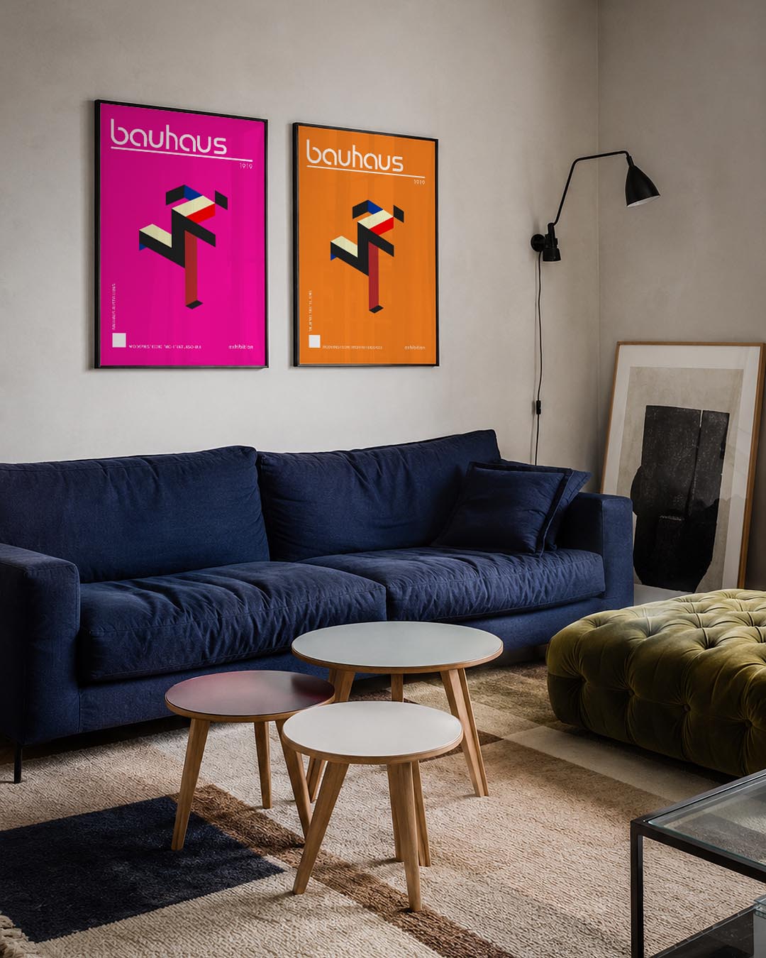 Kleurrijke vormstructuur Posterset