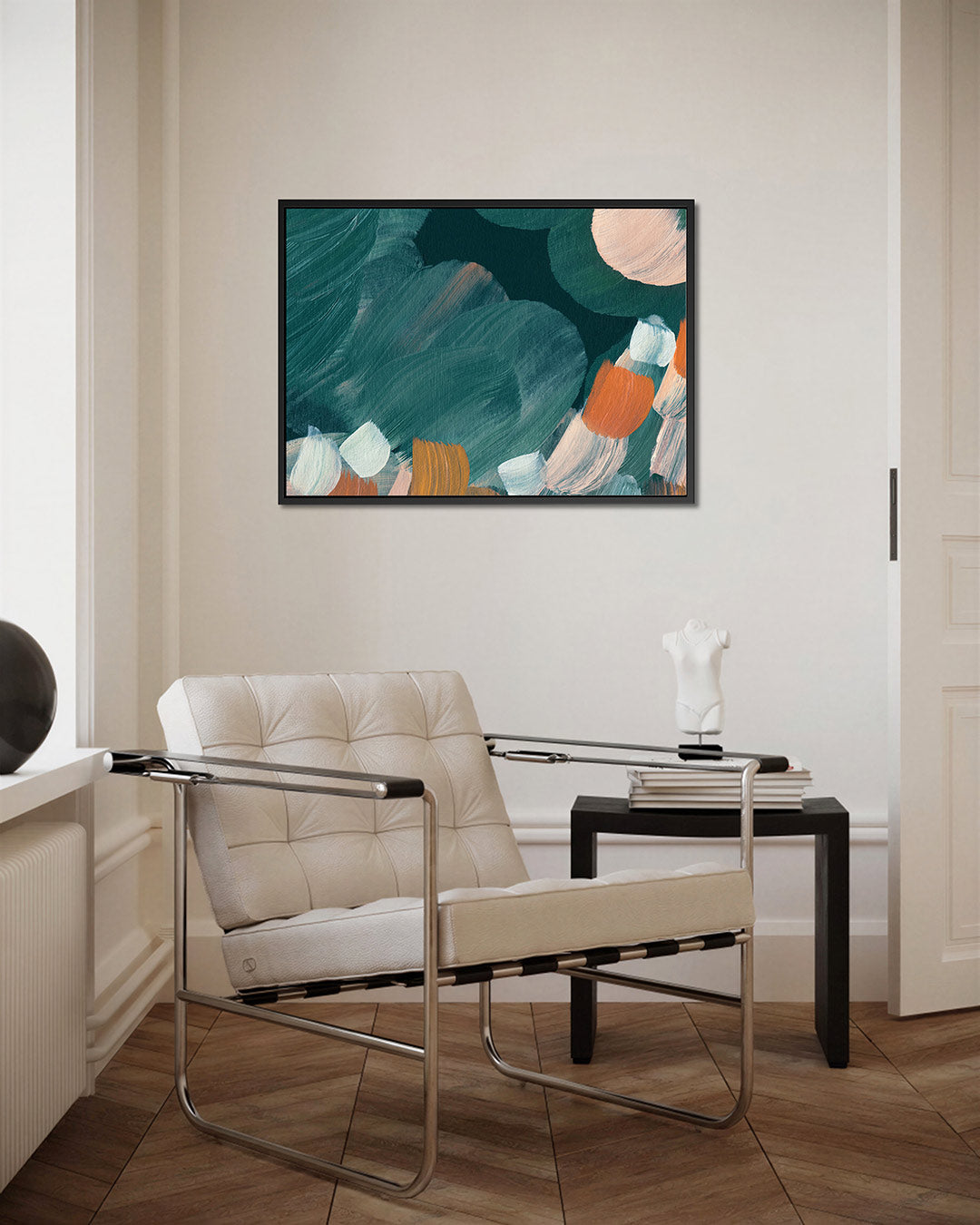 Dynamische borstelstreken Kunstwerk