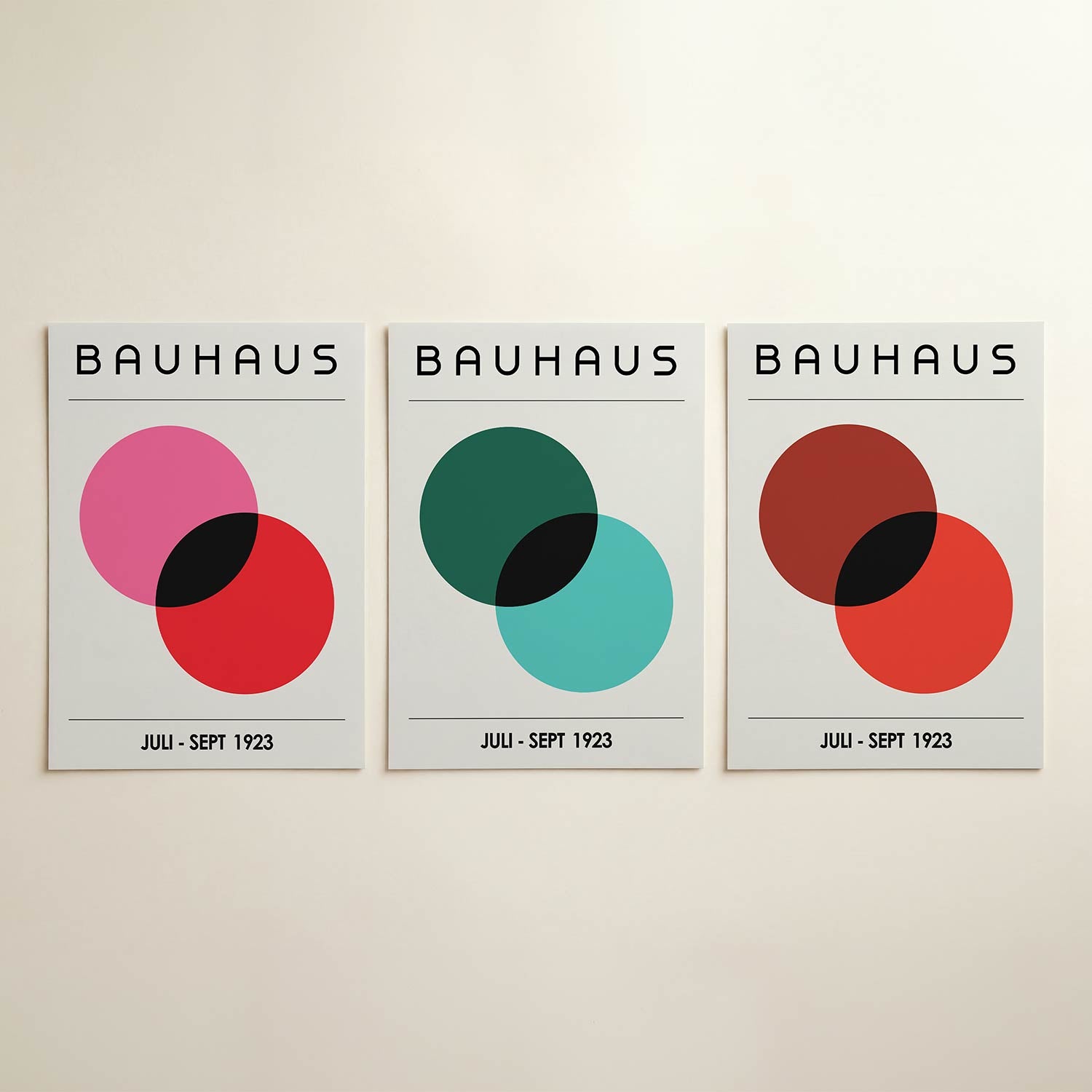 Kleurrijke cirkelharmonie Posterset