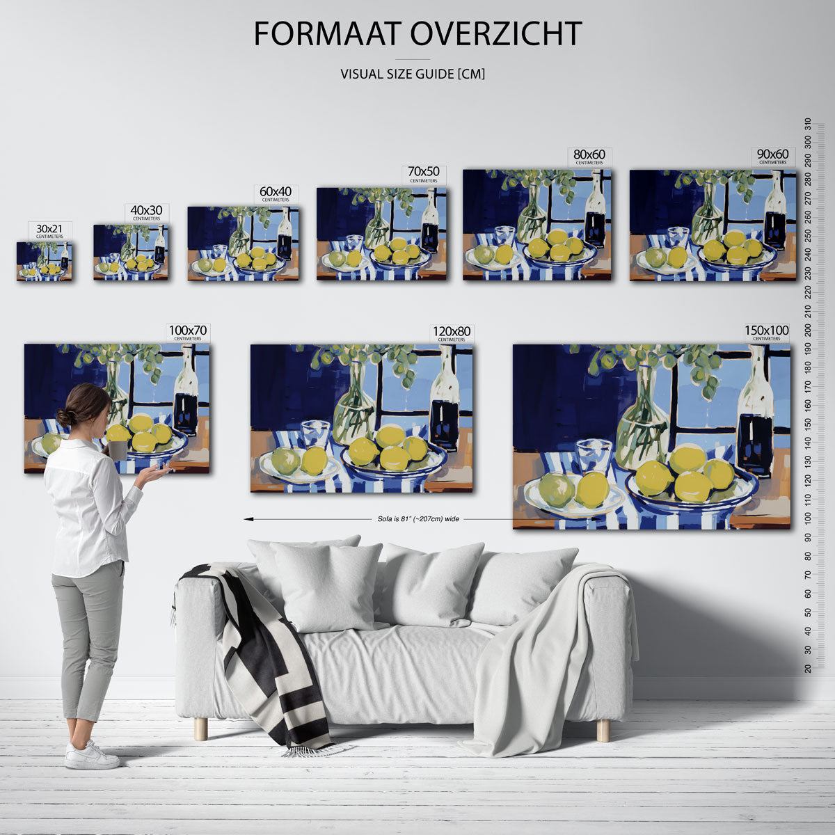 Citroenen en vaas Poster