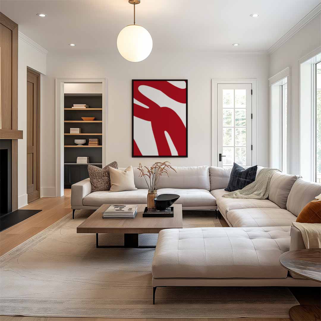 Vurig Abstract Kunstwerk-canvas-dibond-plexiglas-wanddecoratie-WallArtistic