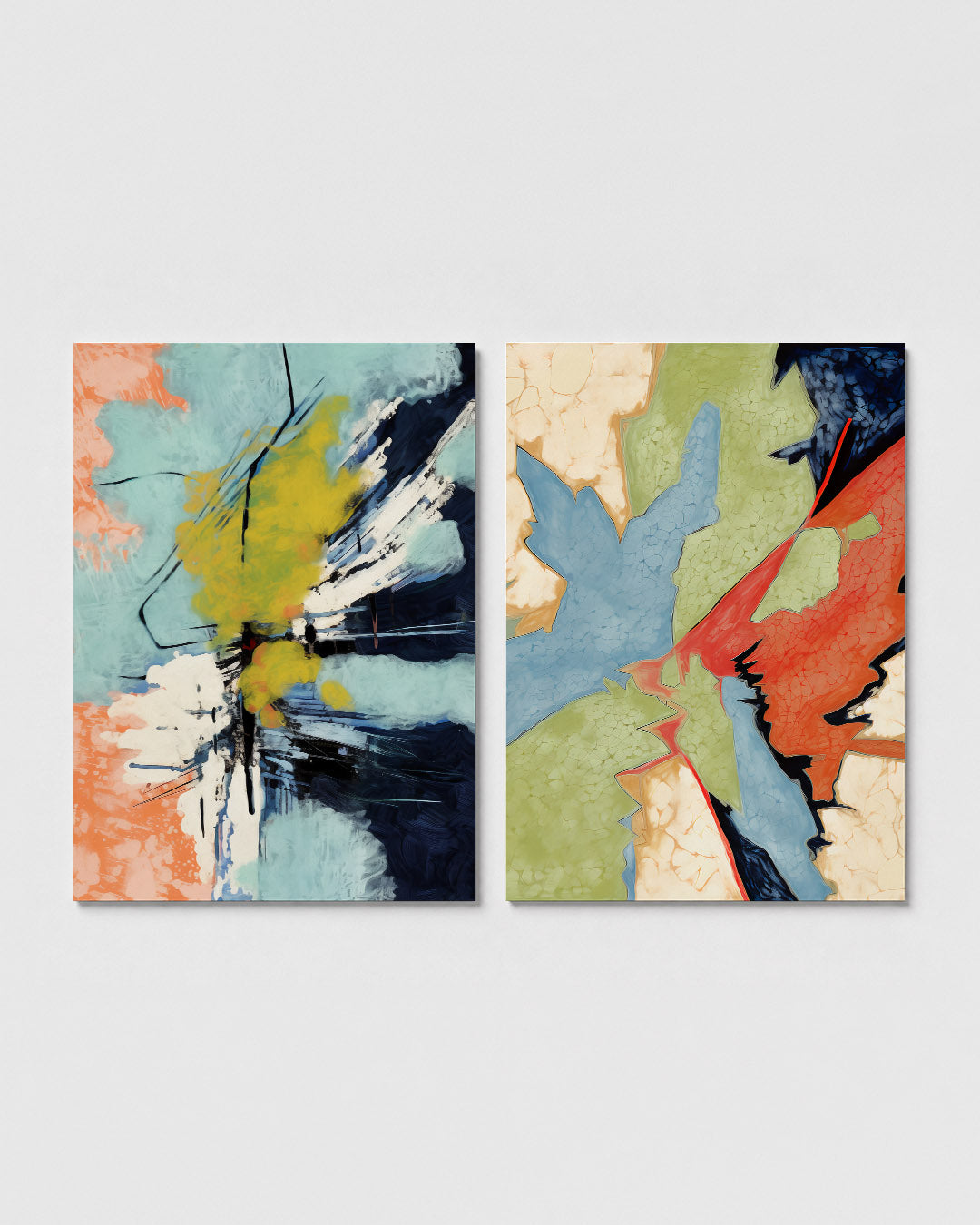 Kleurrijk lijnenspel Posterset