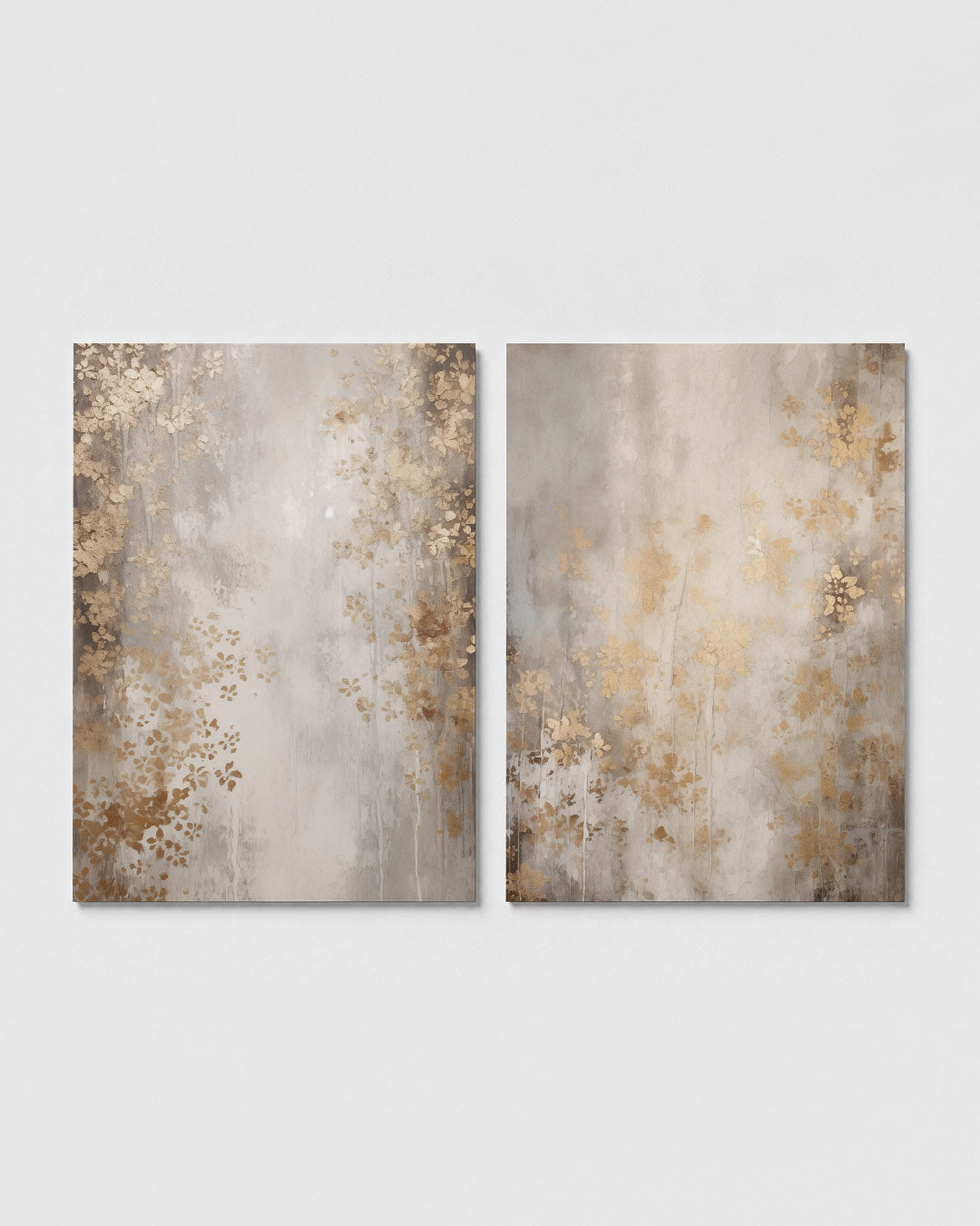 Gouden bloemenvallen Posterset