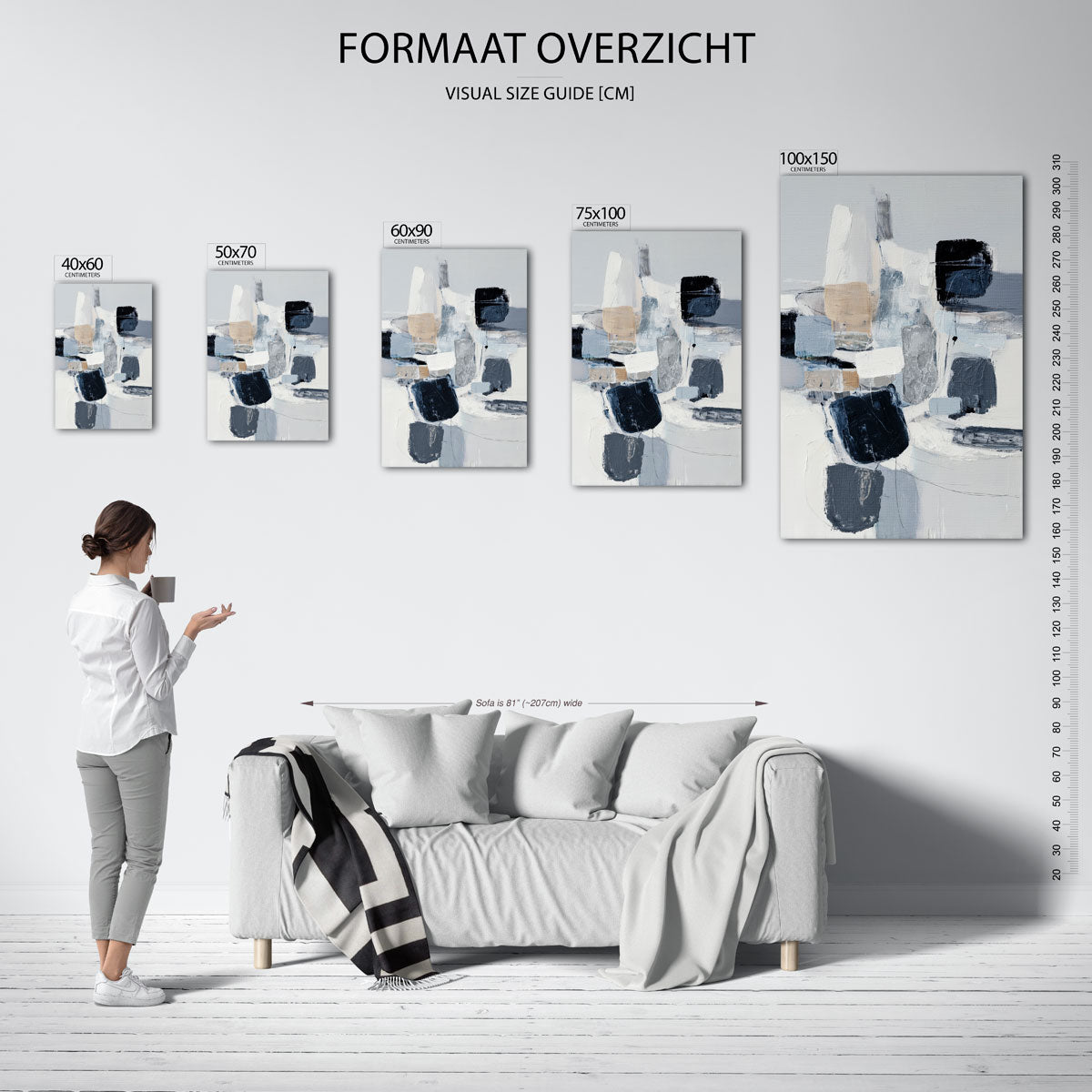 Organische vormen compositie Kunstwerk