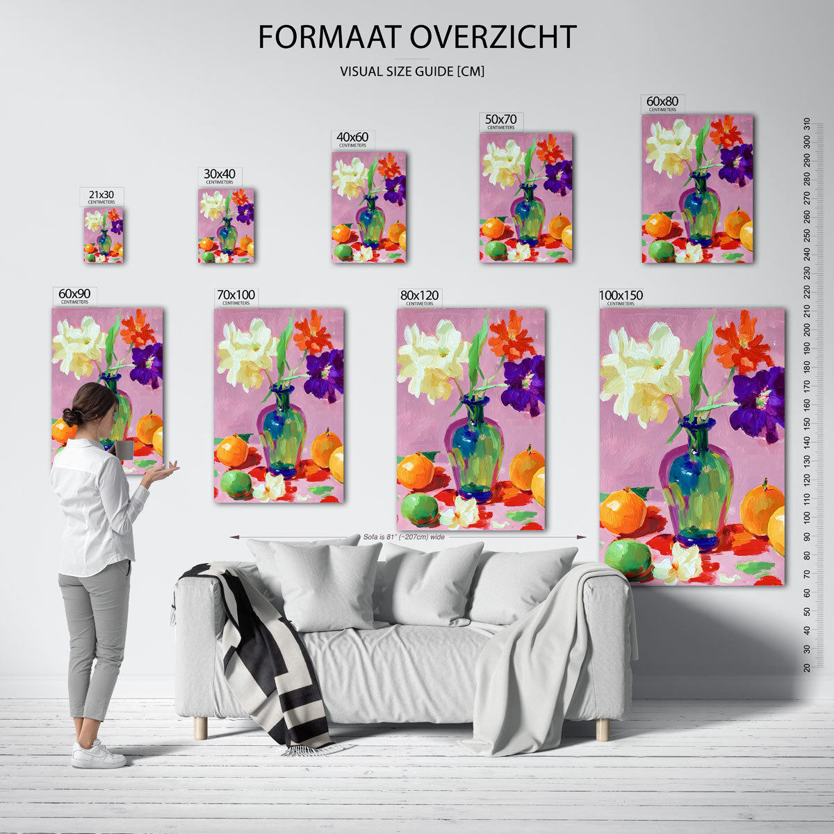 Bloemen en fruit Poster