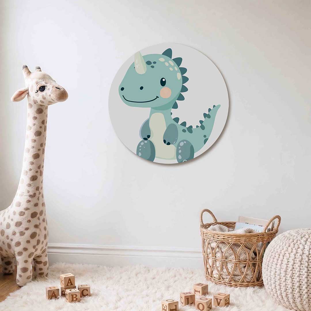 Schattige dinosaurus Muurcirkel