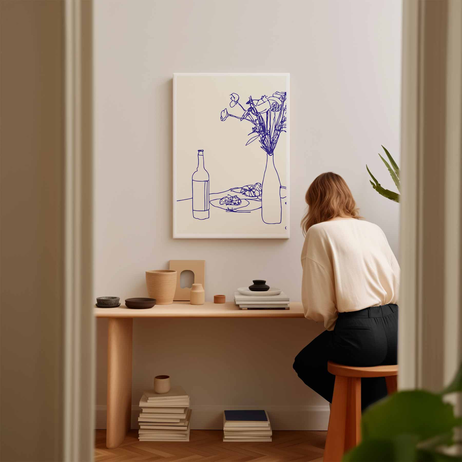 Eenvoudige Elegantie Kunstwerk-canvas-dibond-plexiglas-wanddecoratie-WallArtistic