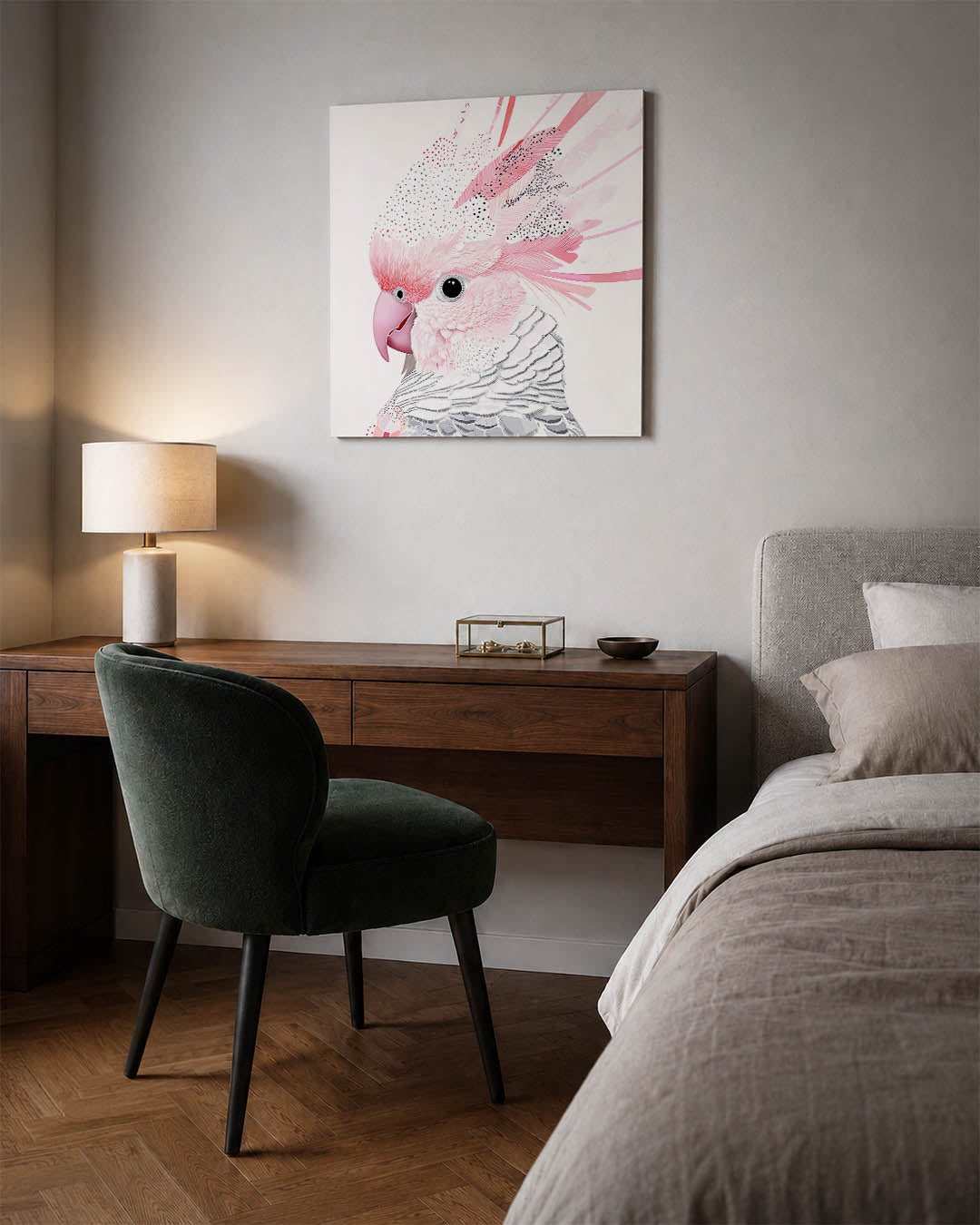 Vogelsilhouet met patronen Kunstwerk