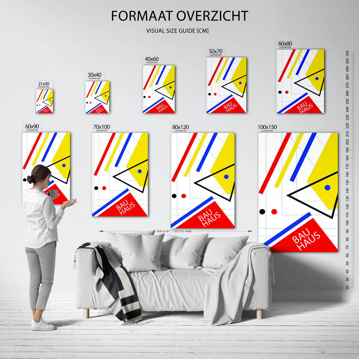 Lijnen en kleurvlakken Poster