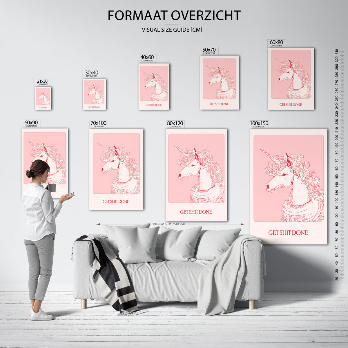 Unicorn met tekst Poster
