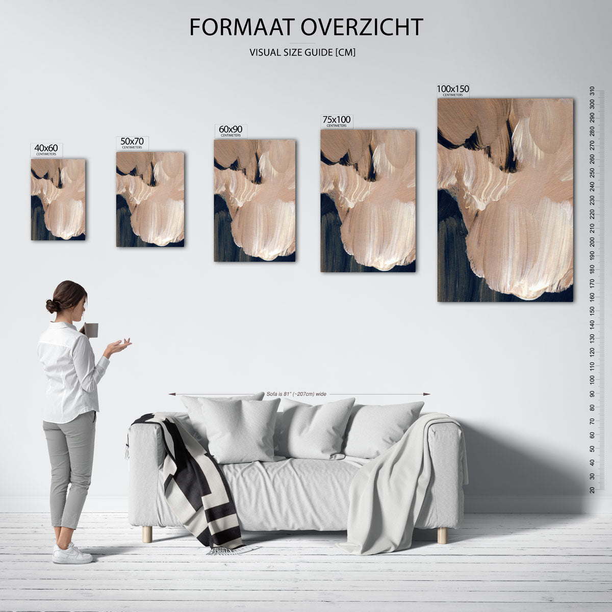 Organische penseelstreken Kunstwerk