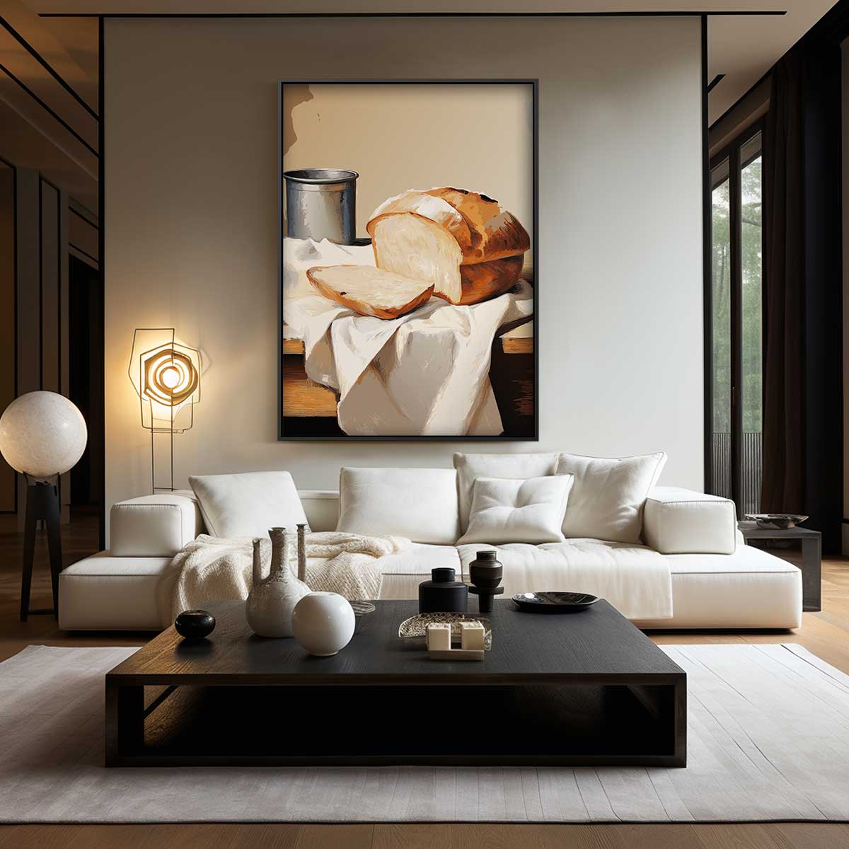 Rustiek Brood Stilleven Kunstwerk-canvas-dibond-plexiglas-wanddecoratie-WallArtistic