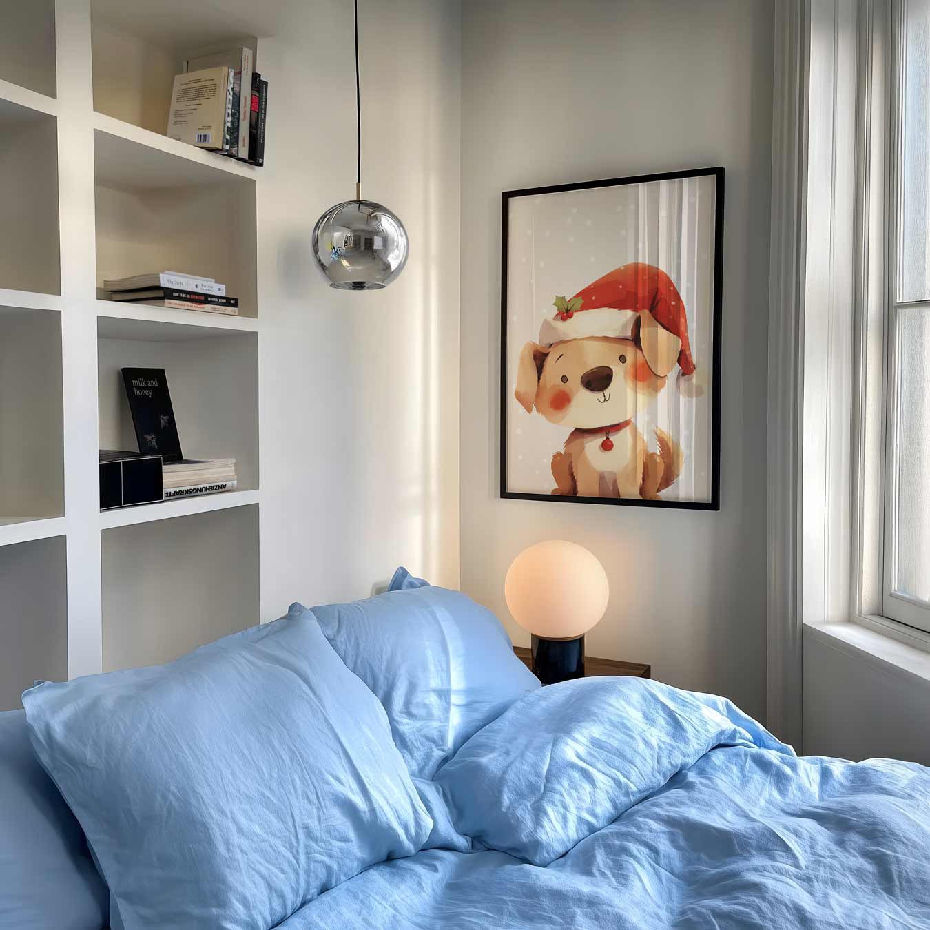 Schattige Kerst Puppy Poster-WallArtistic