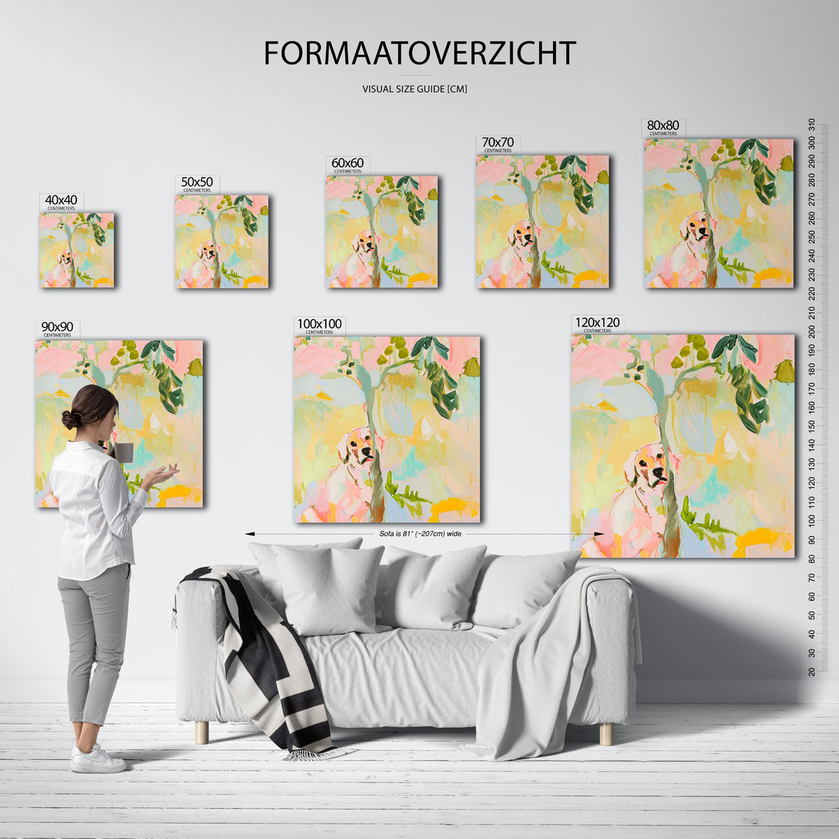 Hond en boom Poster