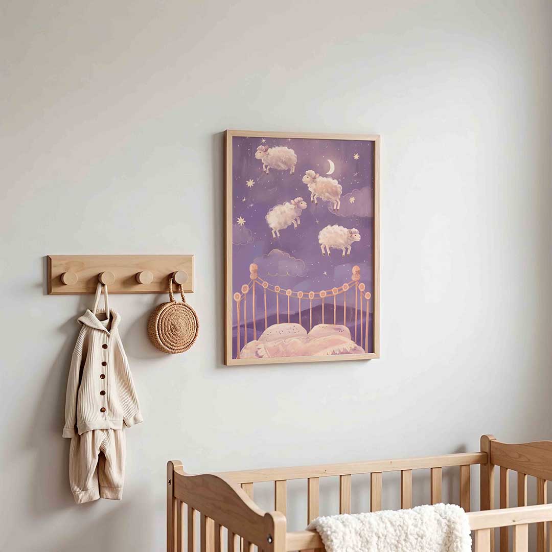 Schapen en bed Poster