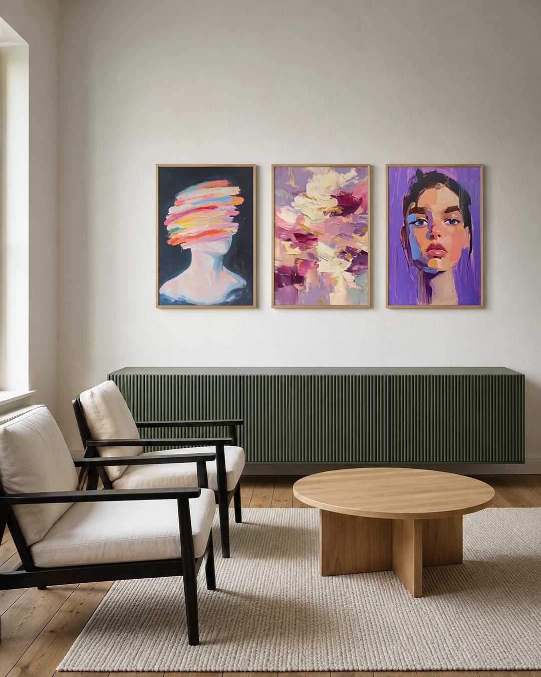 Kleurrijke vegen Posterset
