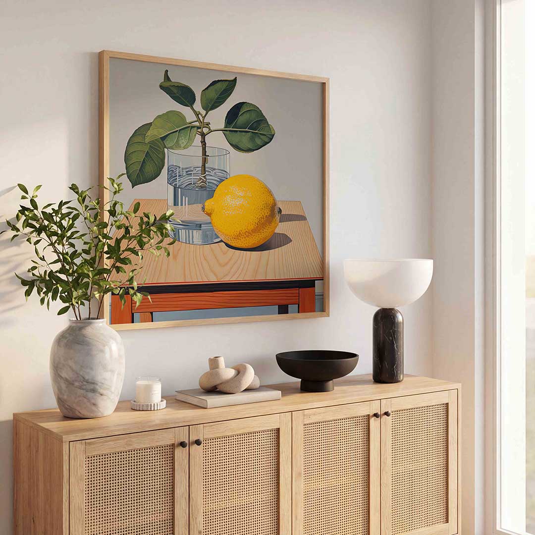 Citroen en plant Poster