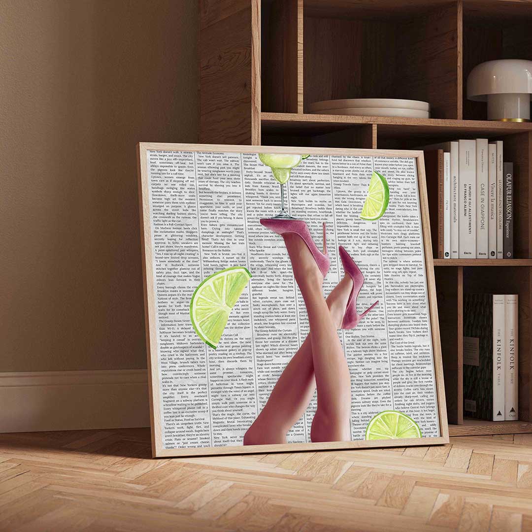 Hoge hakken en limoenen Poster