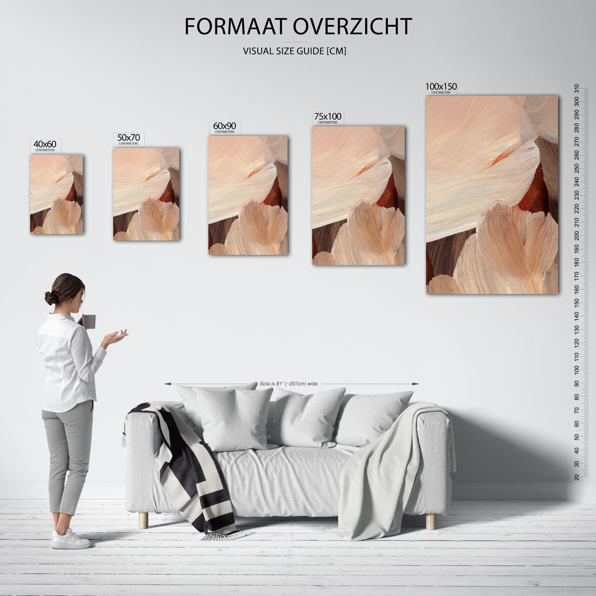 Organische penseelstreken Kunstwerk
