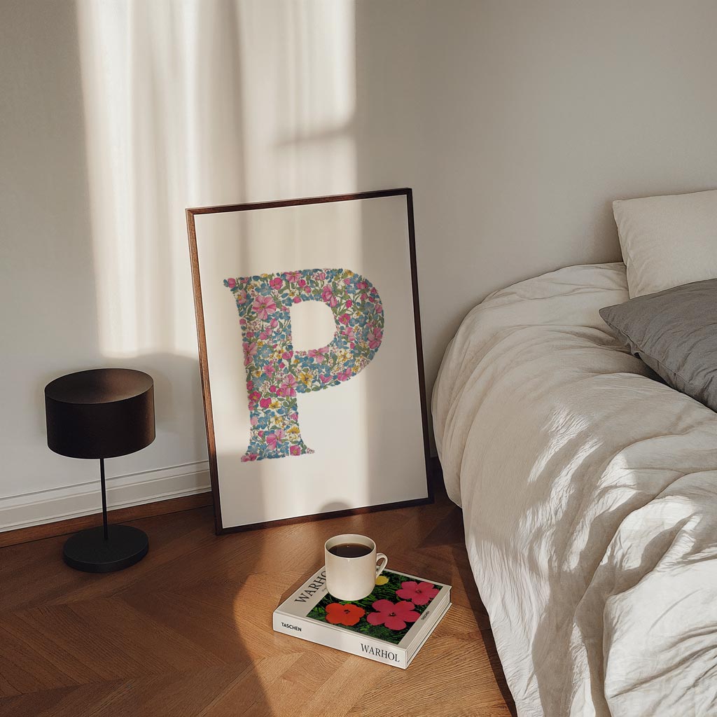 Bloemenletter P Poster-WallArtistic