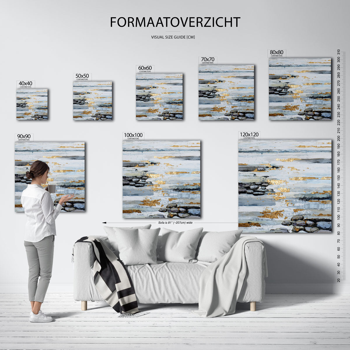 Goud en stenen Poster