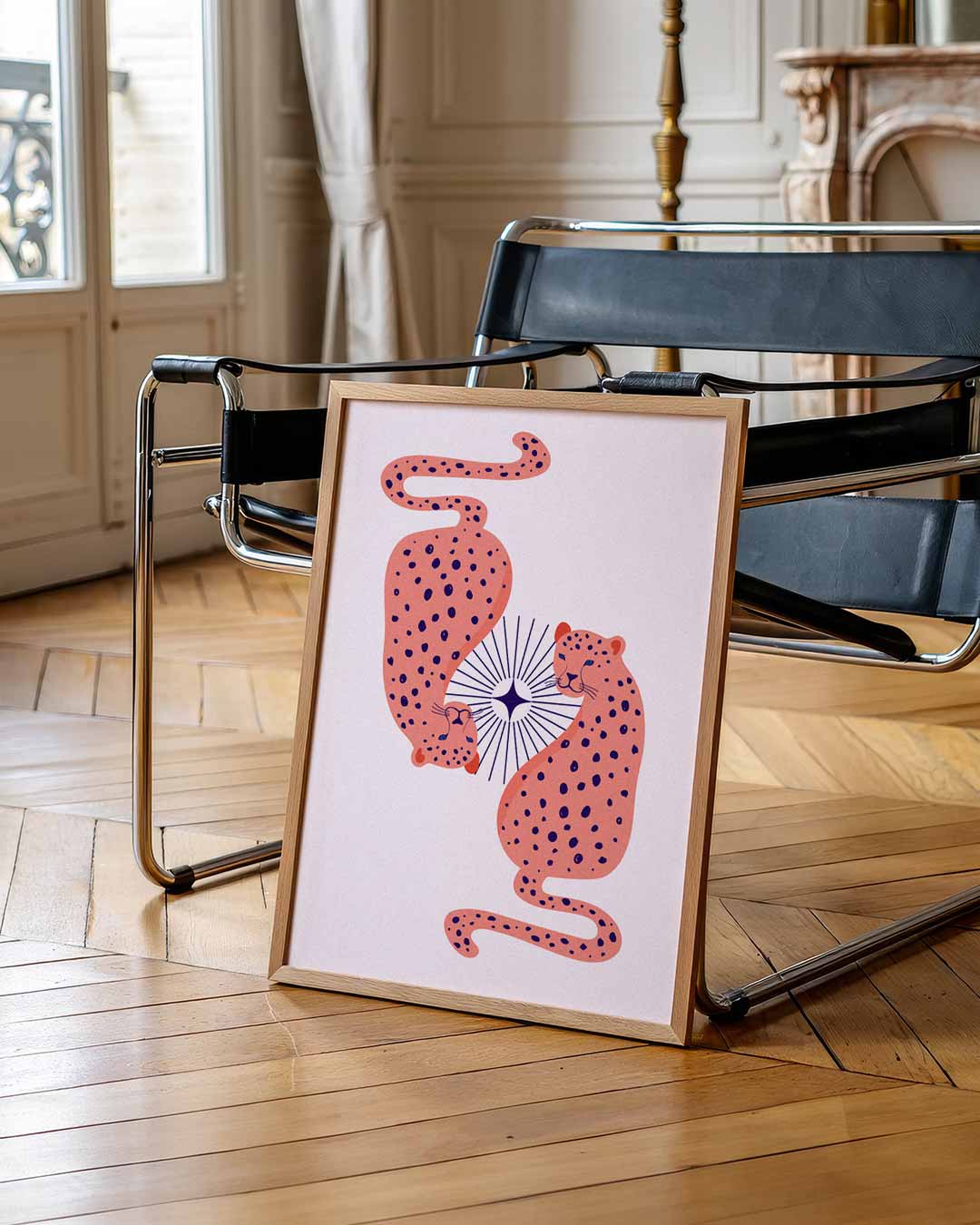 Stijlvolle Luipaard Dubbelganger Poster-WallArtistic