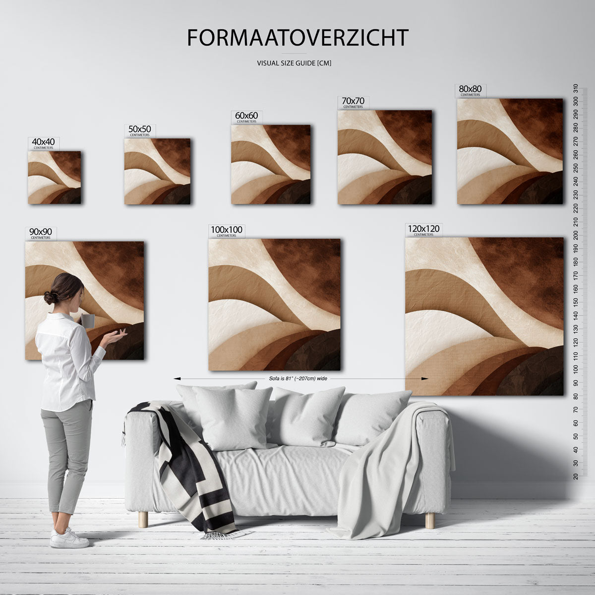 Abstracte golvende vormen Poster