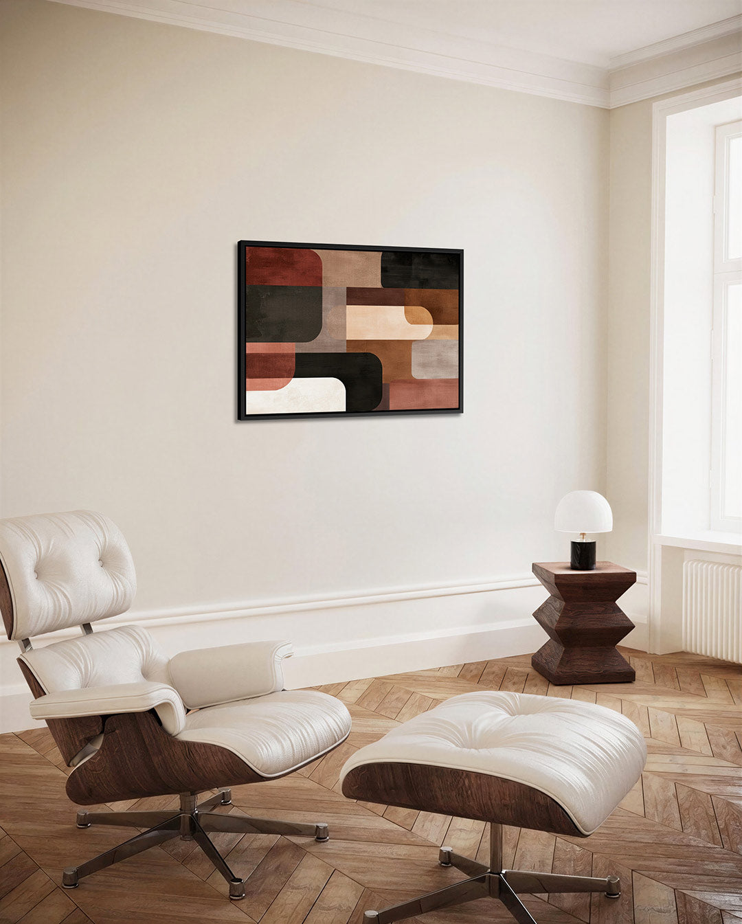 Geometrische vormen compositie Kunstwerk
