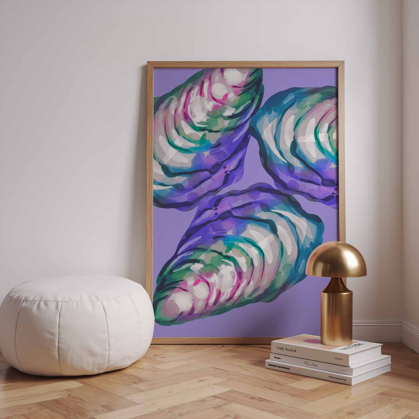 Abstracte Oesterschelpen Poster-WallArtistic