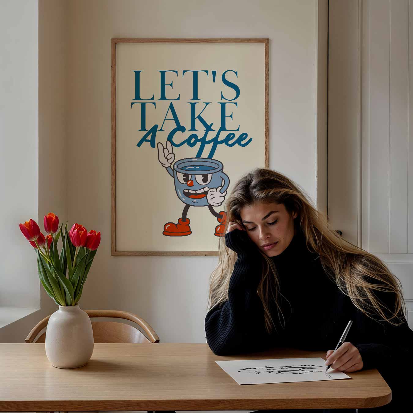 Let's Take a Coffee Poster-WallArtistic