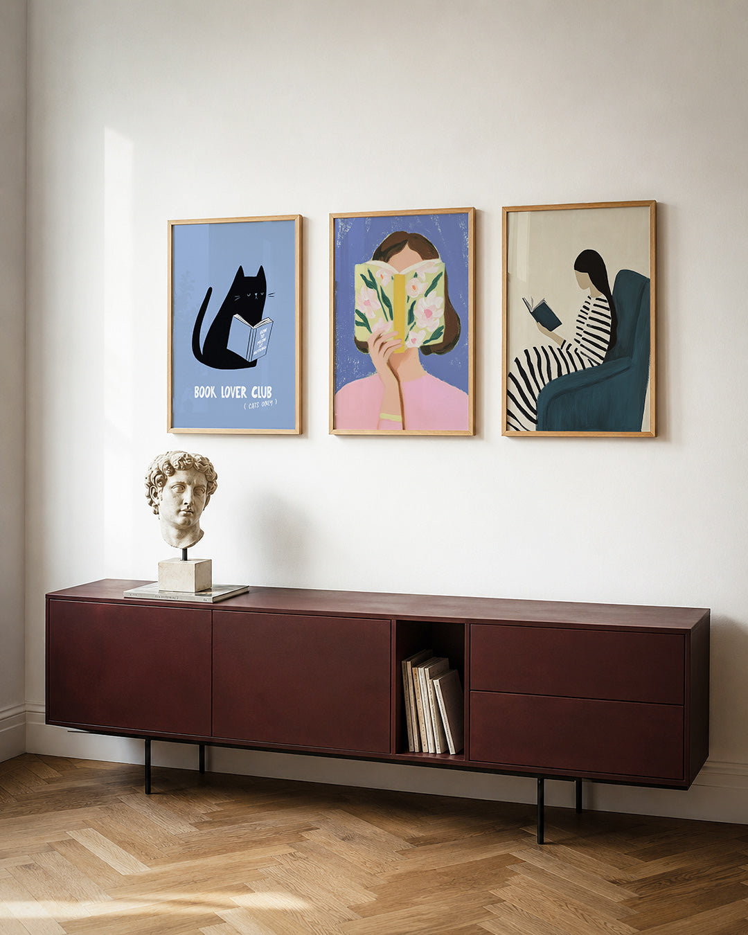 Katten en boeken Posterset