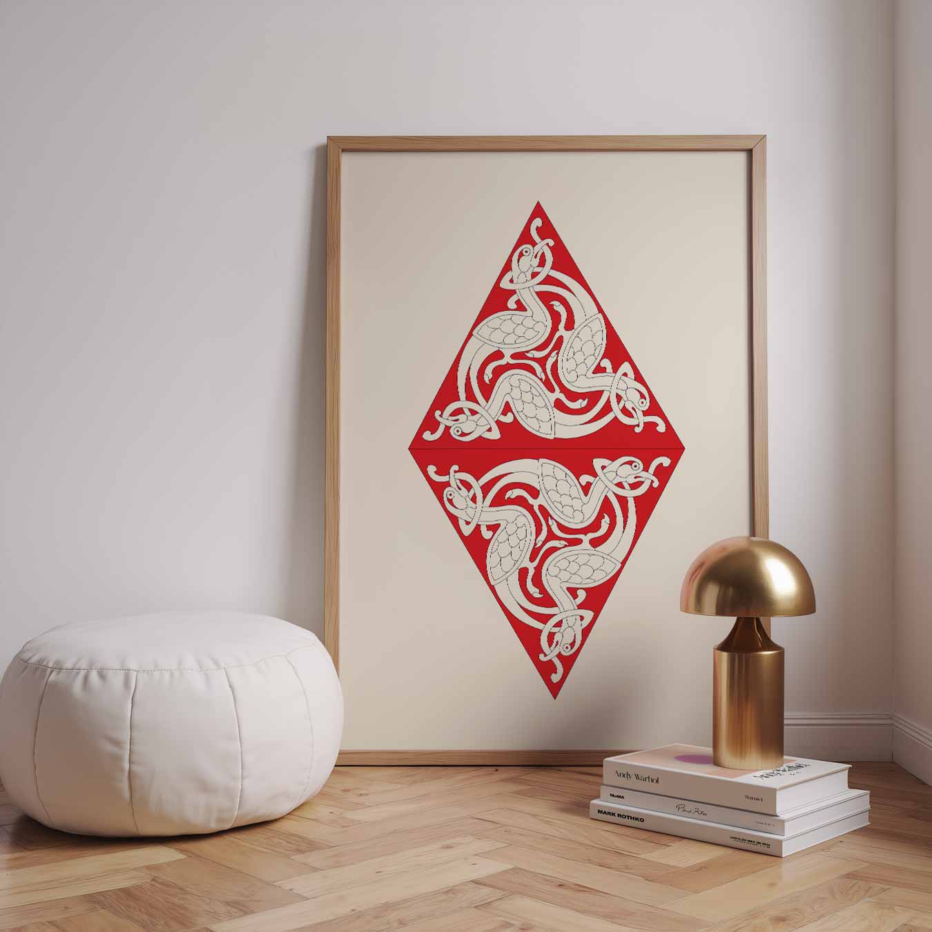 Scandinavische Kunst Vlechtpatroon Poster-WallArtistic