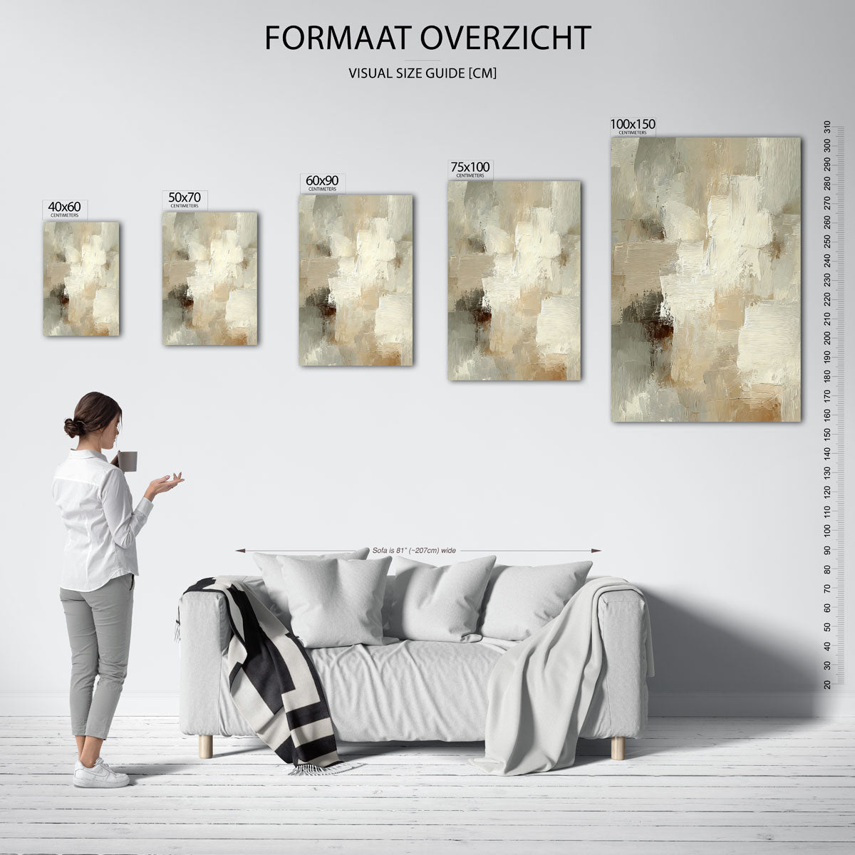 Zachte kleuren harmonie Kunstwerk