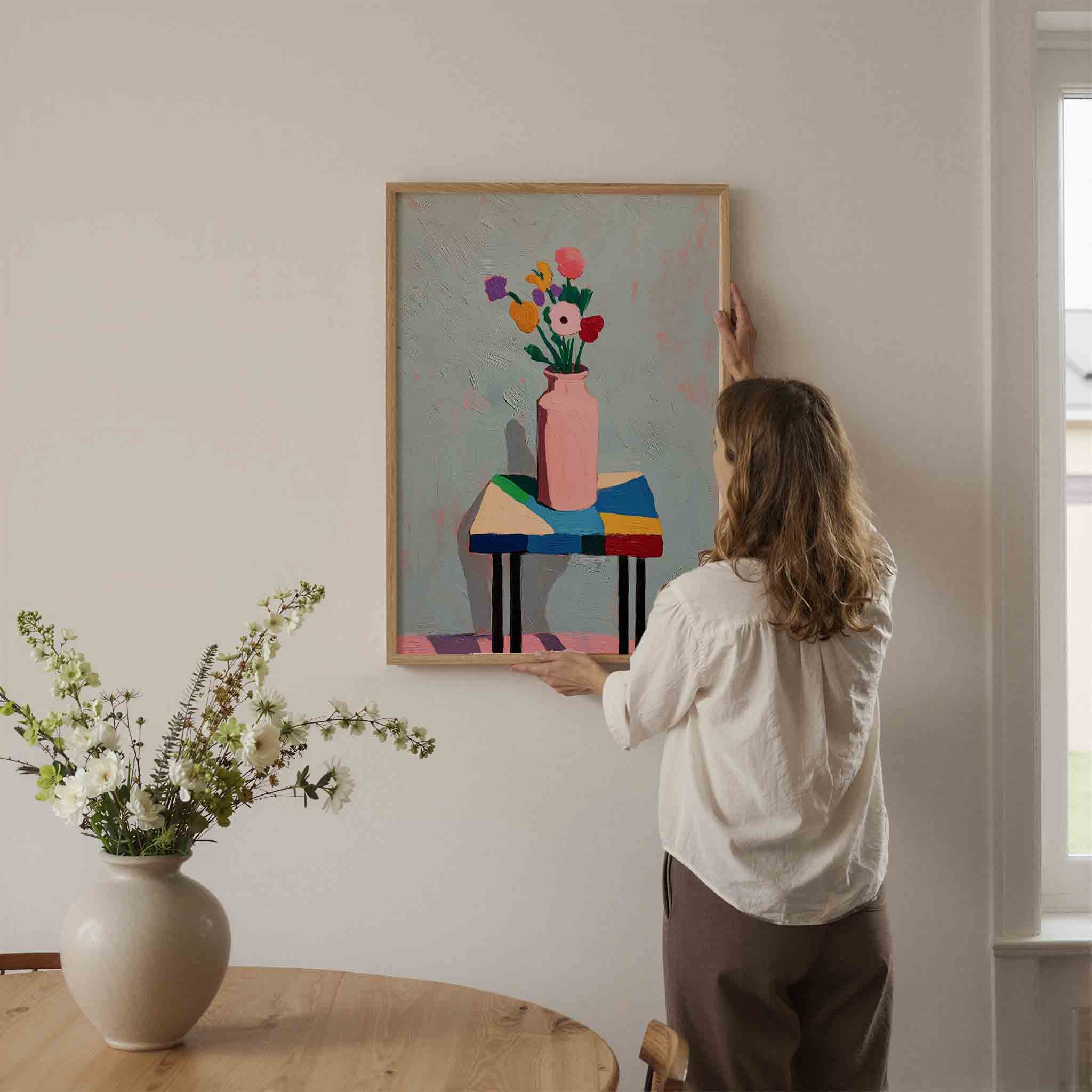 Bloemen in vaas Poster