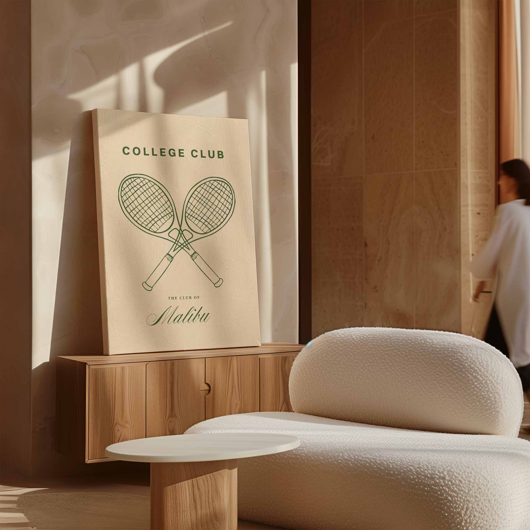 Tennisclub Retro Poster