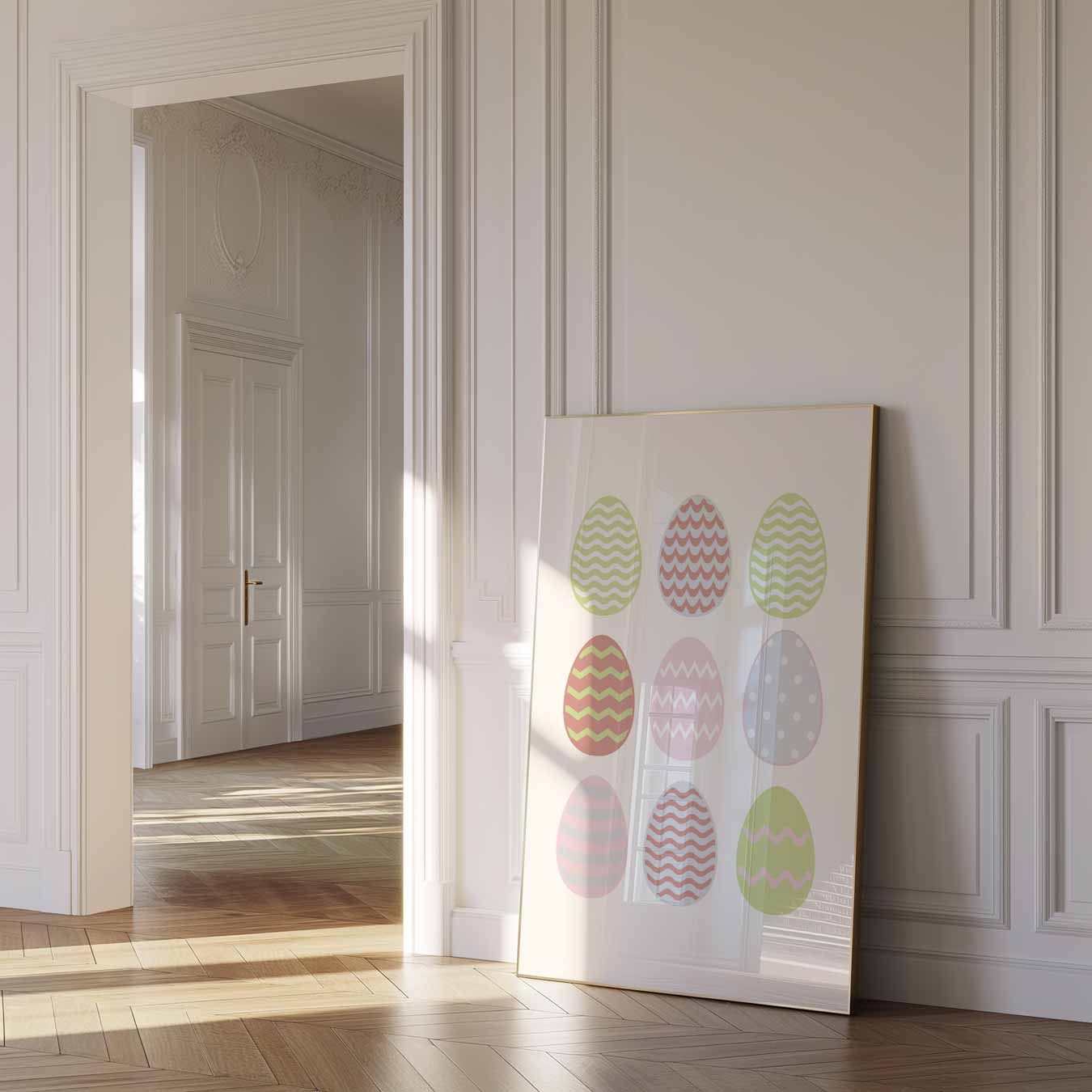Pastelkleurige Paaseieren Poster-WallArtistic