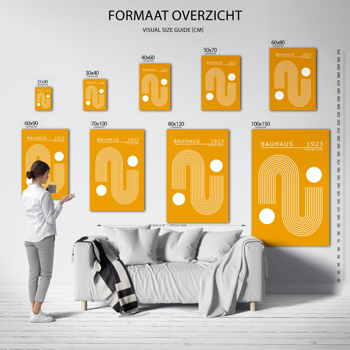 Lijnen en cirkels Poster