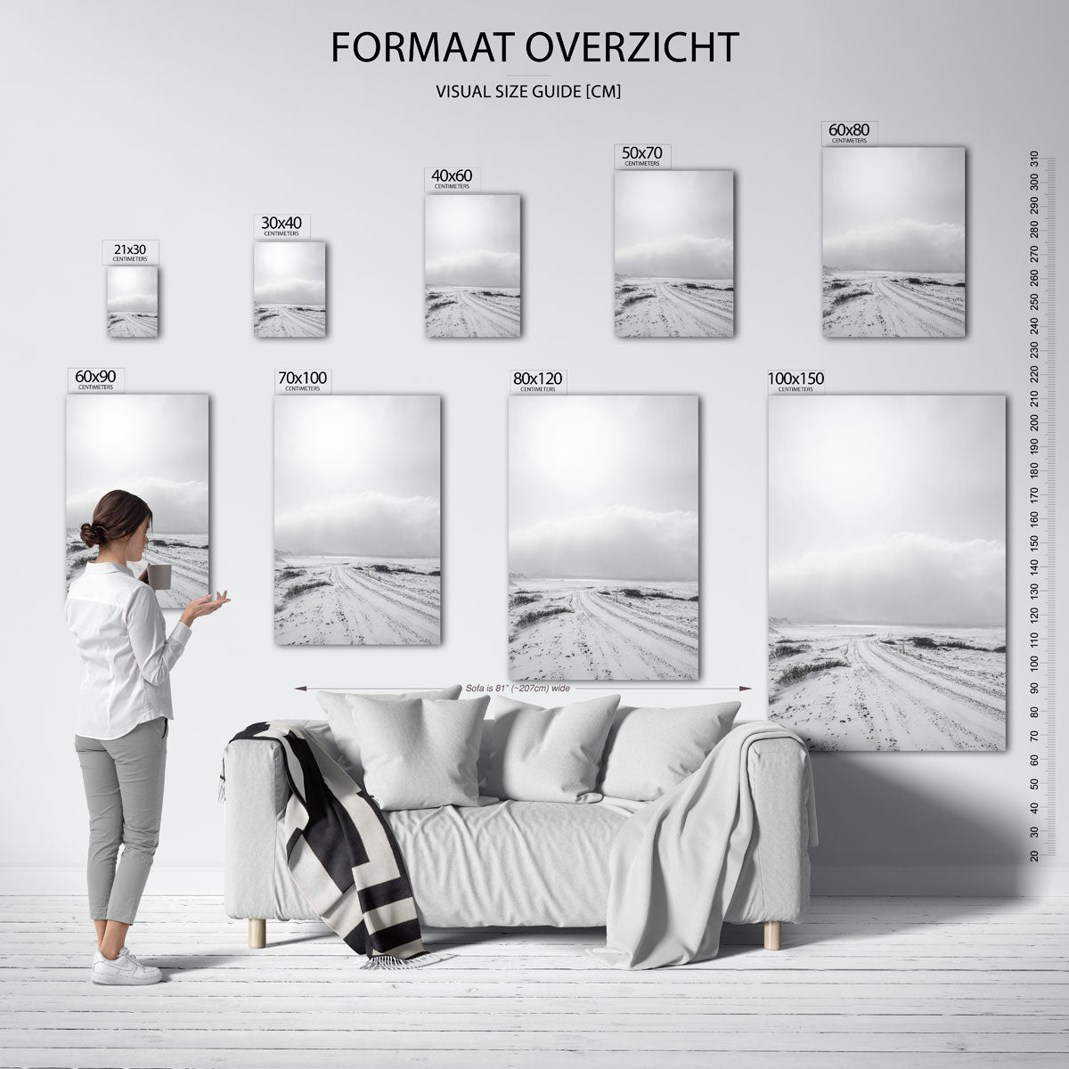 Winterse landschap Poster
