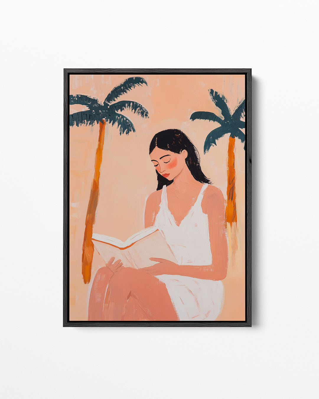 Vrouw met boek Kunstwerk