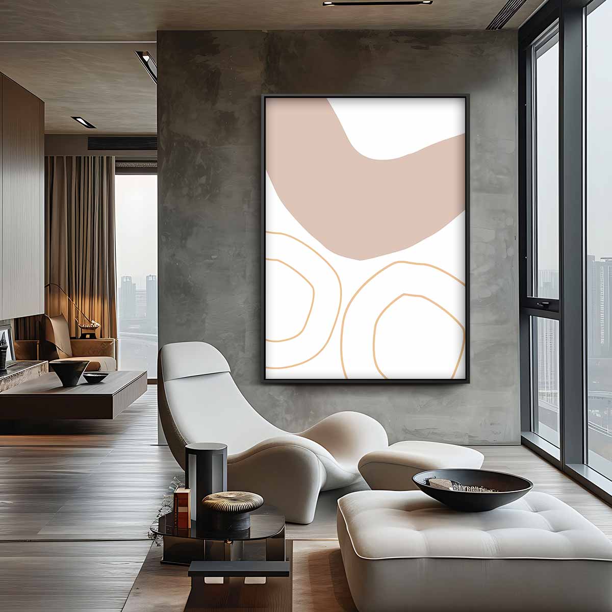 Organische Flow Wanddecoratie Kunstwerk-canvas-dibond-plexiglas-wanddecoratie-WallArtistic