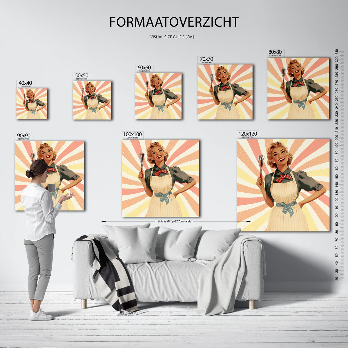 Lachende vrouw met garde Poster