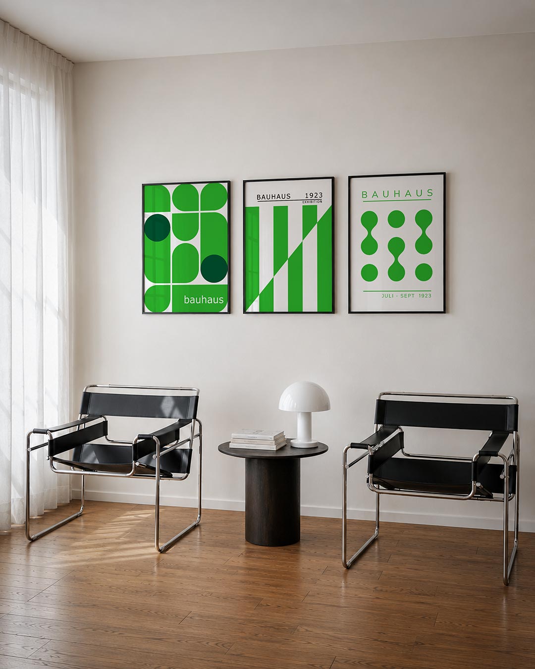 Groene vormenmix Posterset