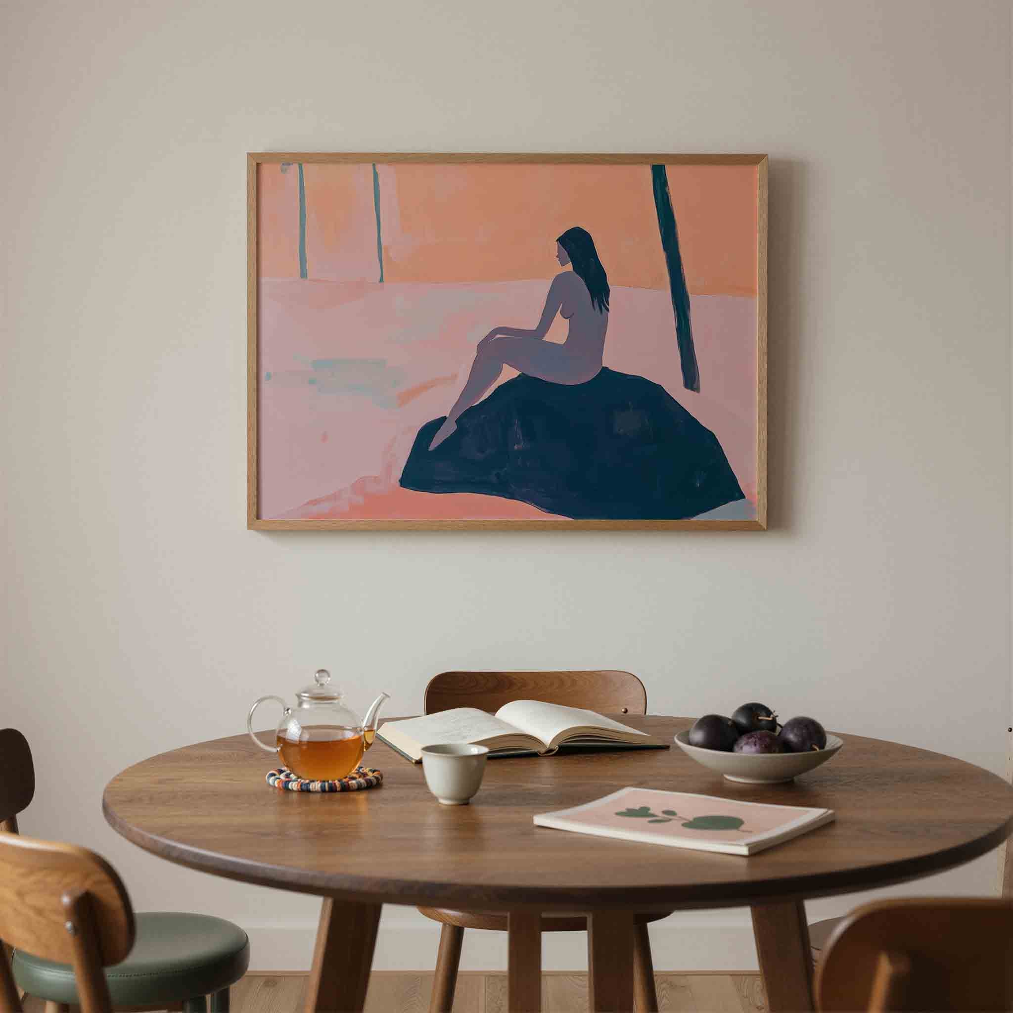 Zittende figuur Poster