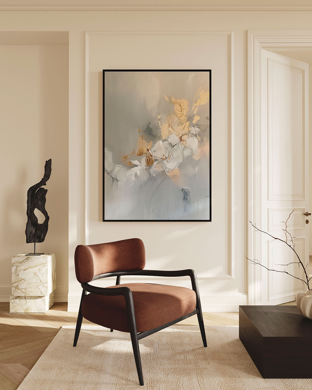Organische bloemenvormen Kunstwerk