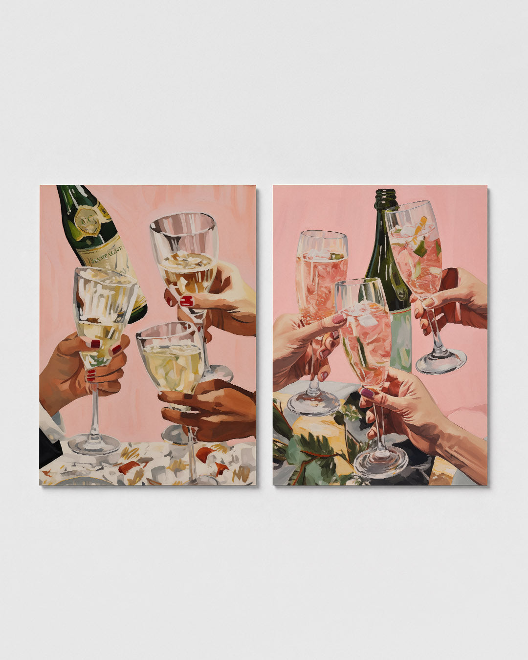 Bubbels en toast Posterset